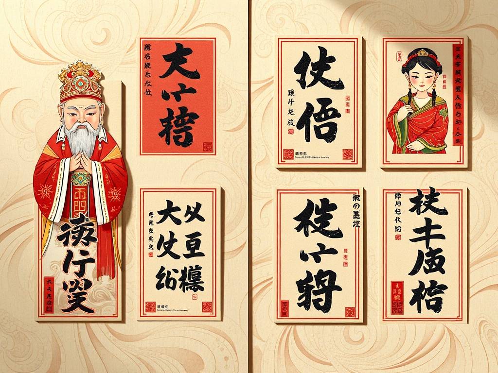 大门风水贴字图片大全