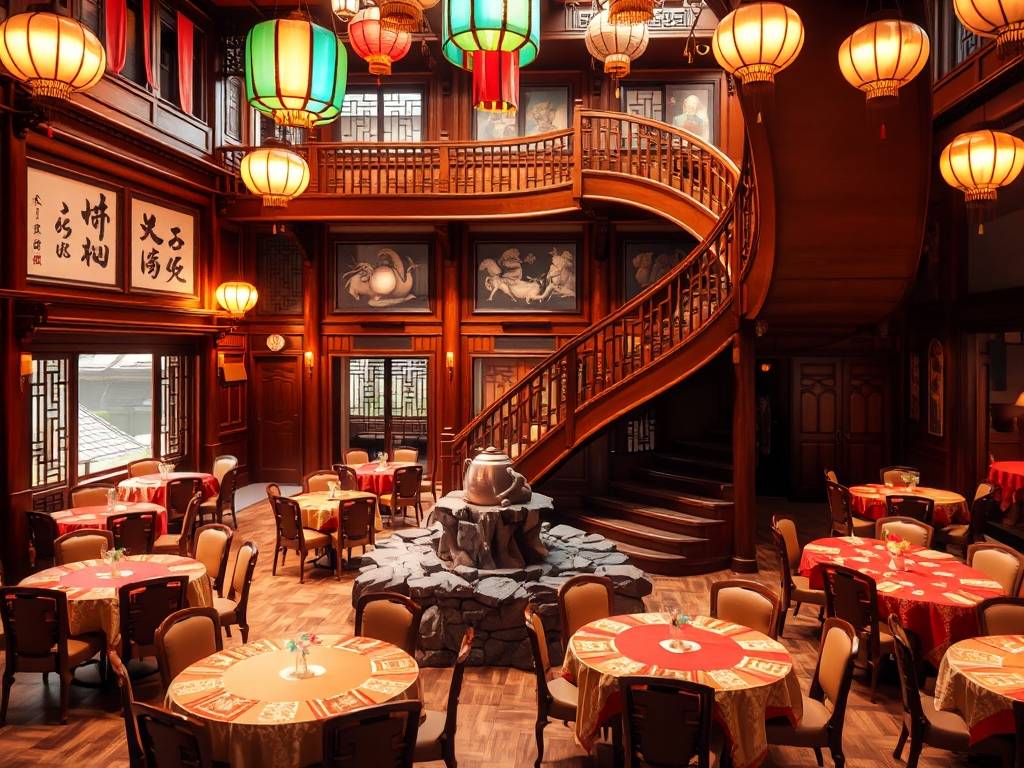 餐厅有楼梯怎么摆餐桌