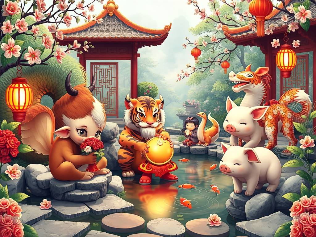 2021年十二生肖开运吉祥物