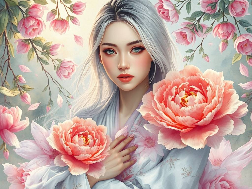 梦见人物画和牡丹花画什么意思
