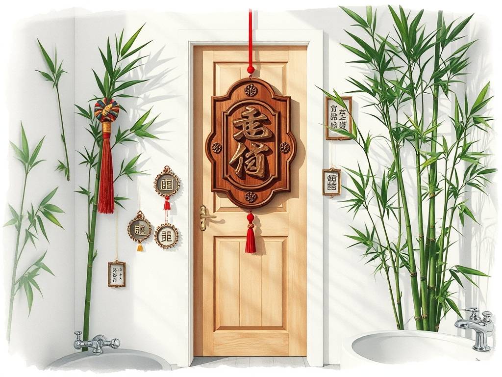 卫生间门对大门风水化解挂法