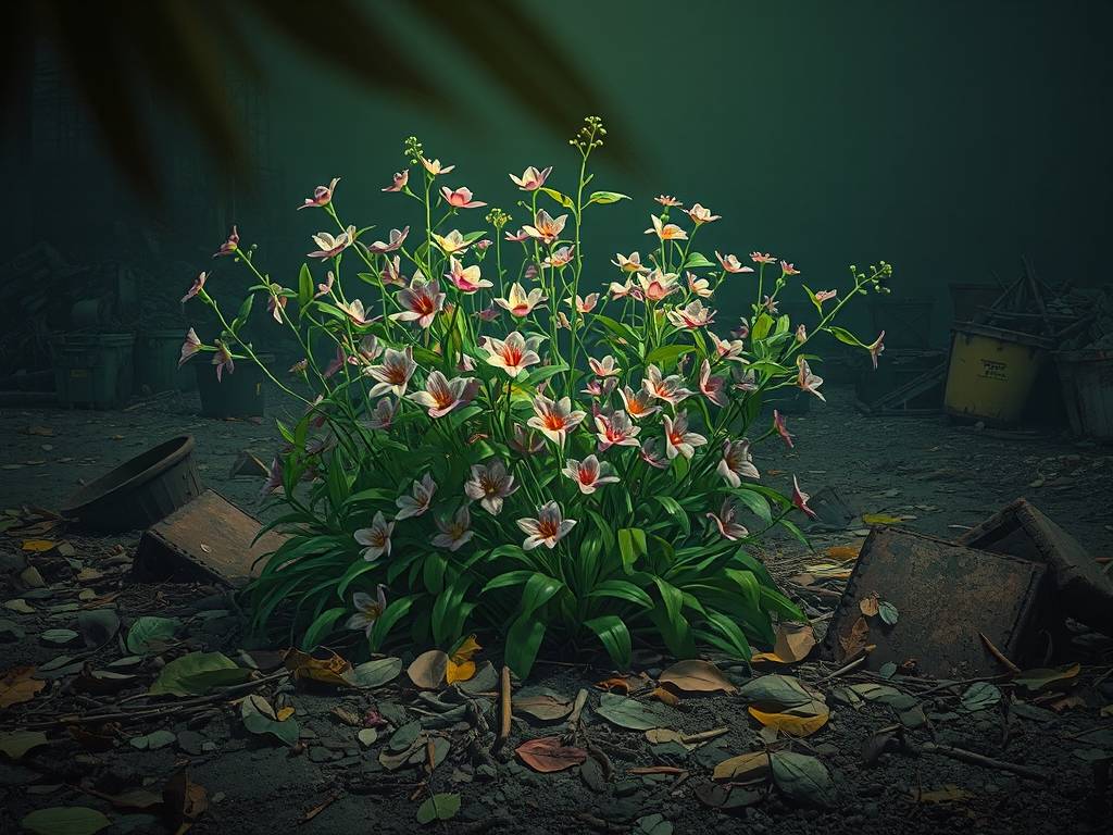 梦见垃圾坑里长植物花