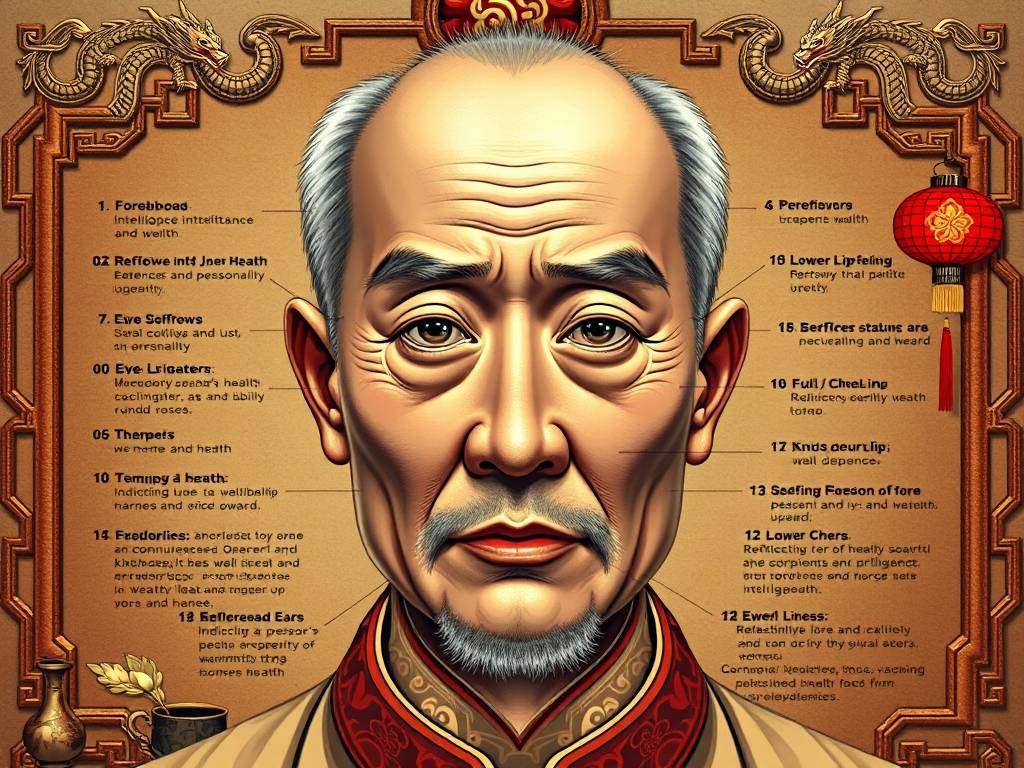 中医面相图十二宫图解释大全