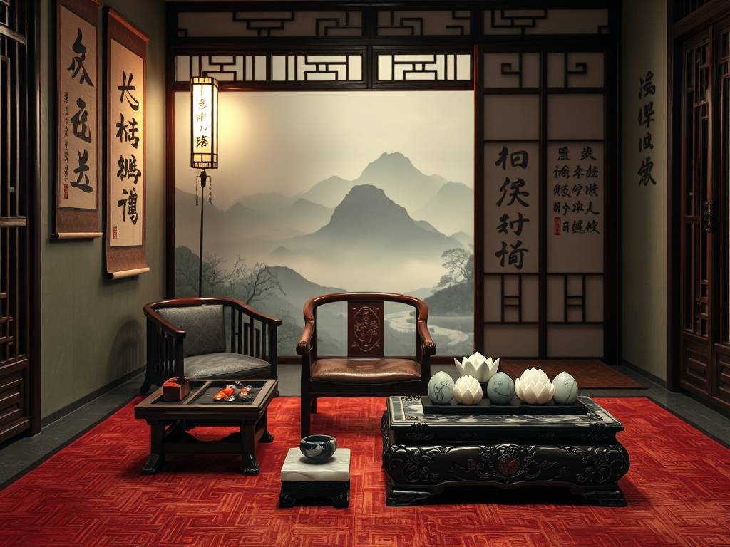 风水书房笔筒摆放图片大全