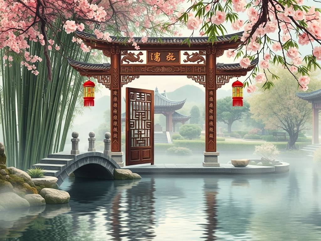 大门风水墙效果图大全