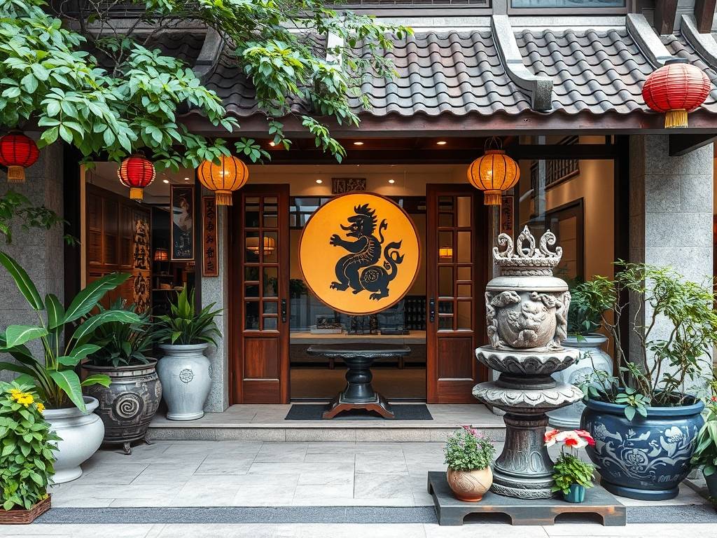 公司进门摆什么风水好