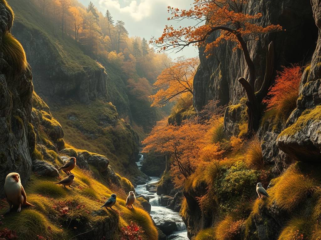 梦见山沟两边有鸟和动物在飞