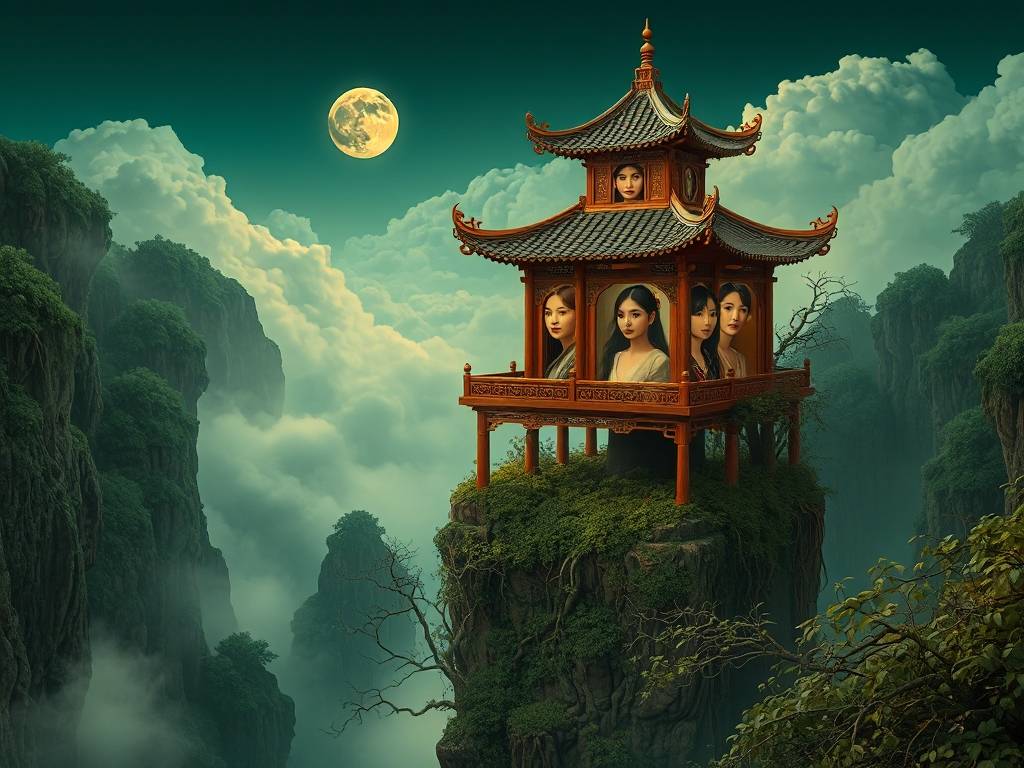 大家都来找找看，这图有几个人面？