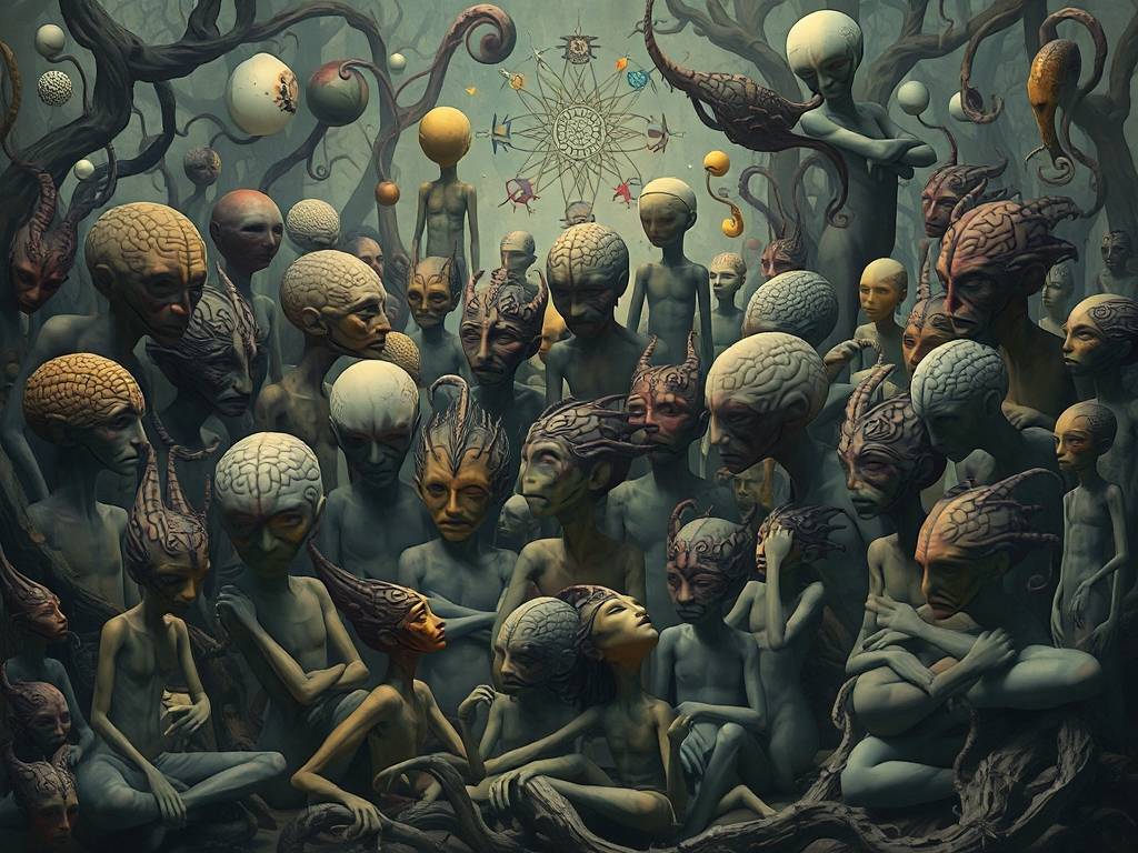 测测你的智商 这一幅画里能看到几个人头
