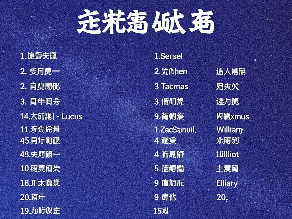 男孩英文起名