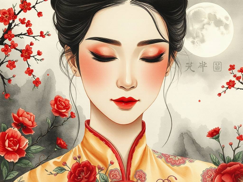 女人富贵眉的图片
