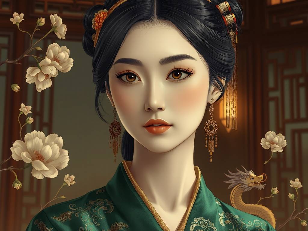 女人富贵眉的图片