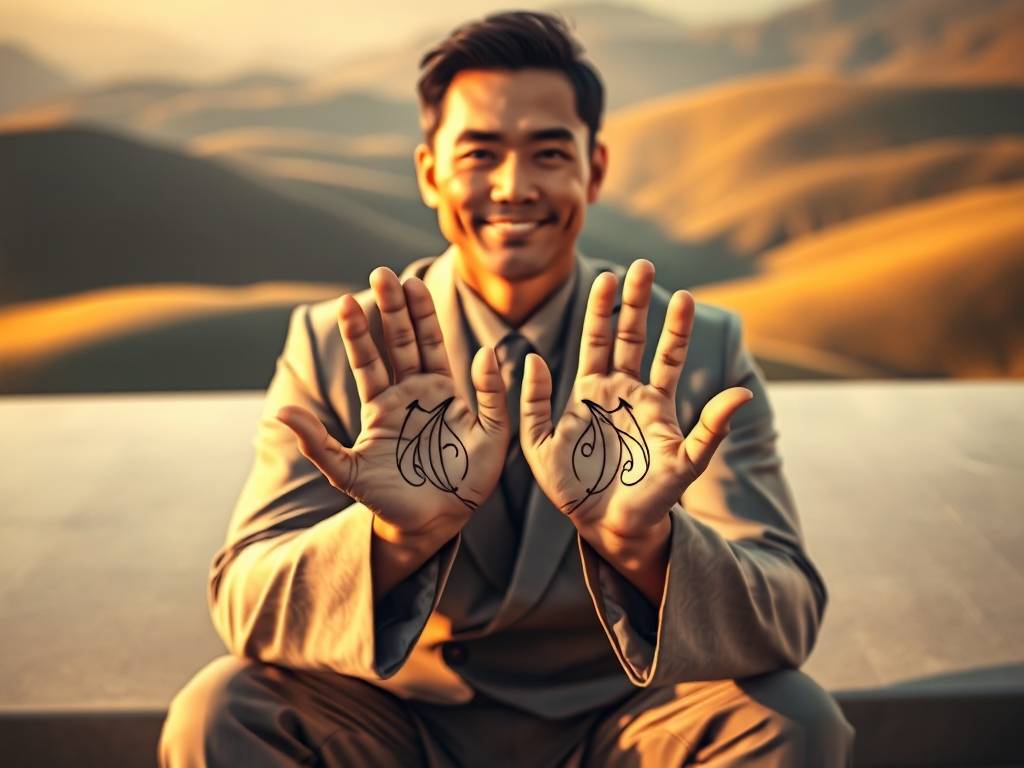 有四条手纹线的人图片 理财力强事事顺心如意
