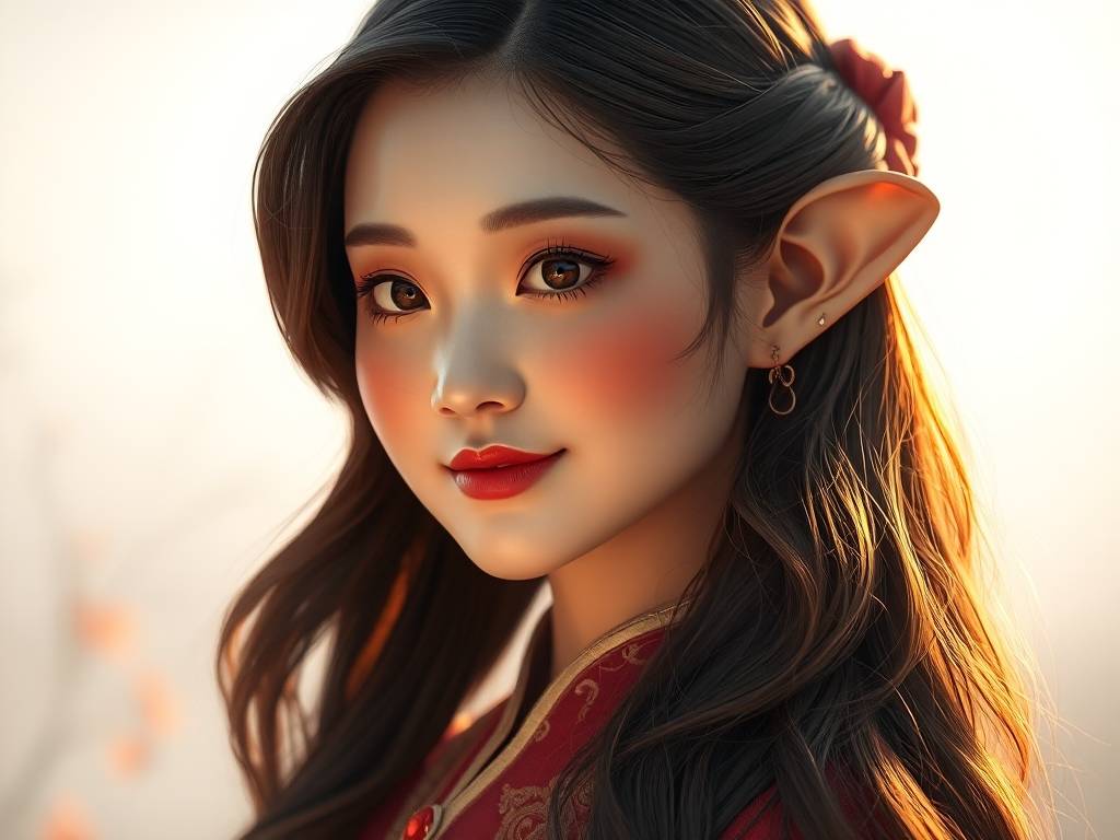 长相旺夫的女人图片 耳垂厚实肉多