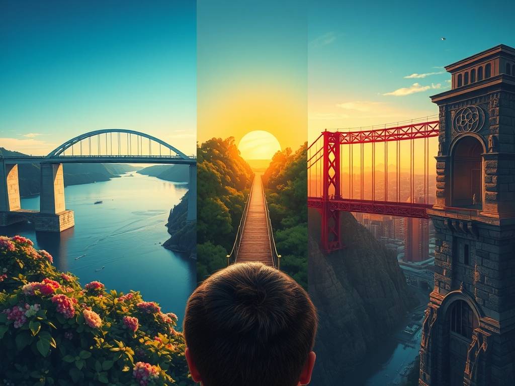 心理测试：四座桥，你会走哪座？测明年你身边会出现小人还是贵人