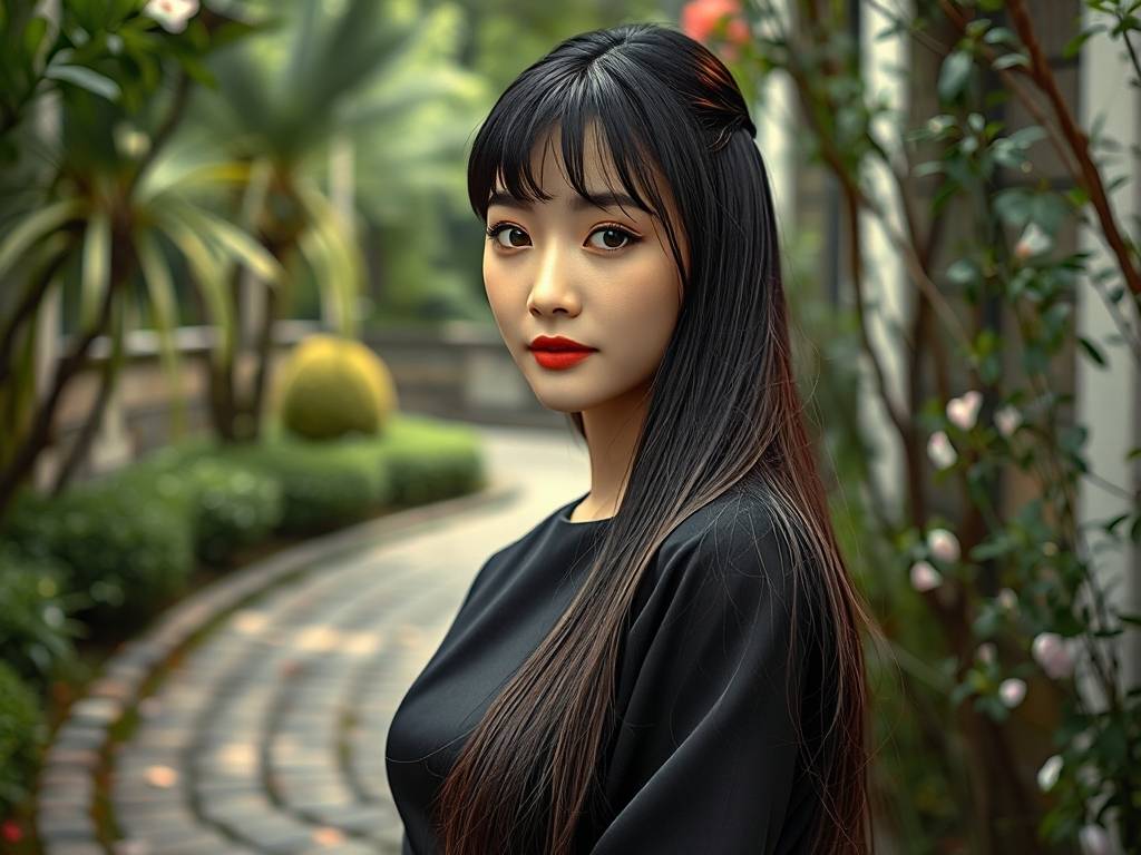 陈都灵的赫本眉上刘海造型出图