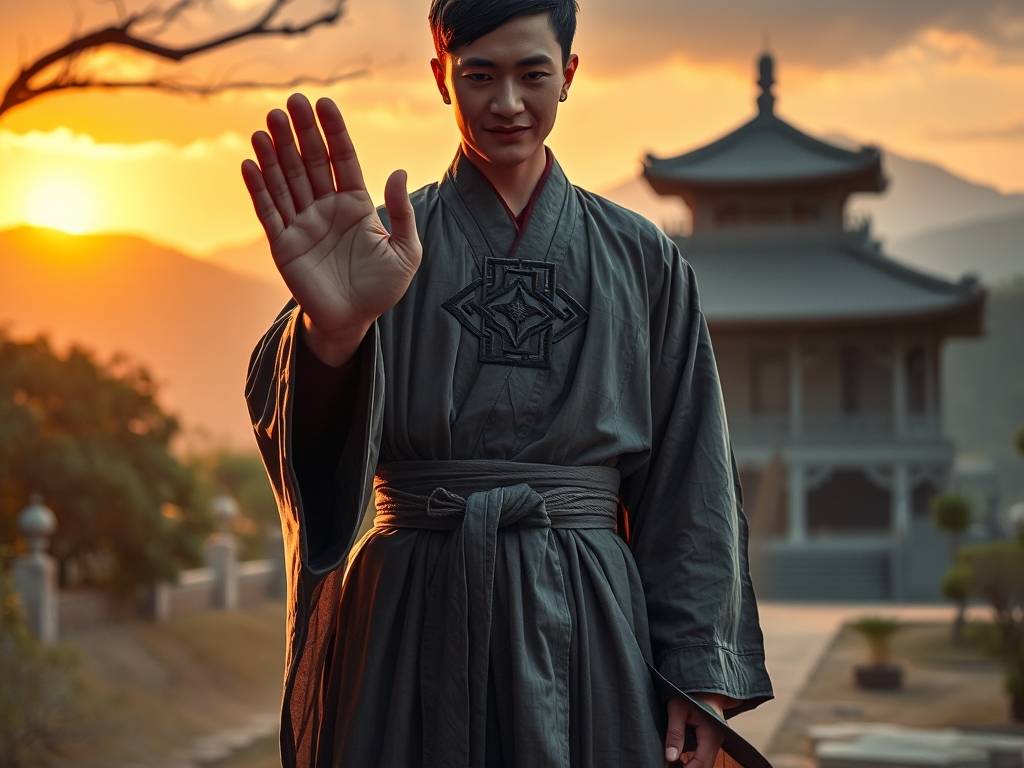 断掌合成的三角纹 大吉大利一生富贵