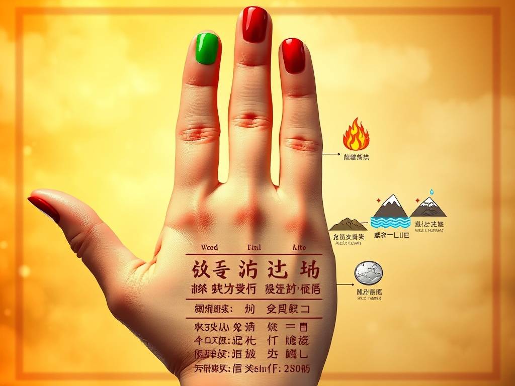 教你如何看手相图解 手指代表的五行解析