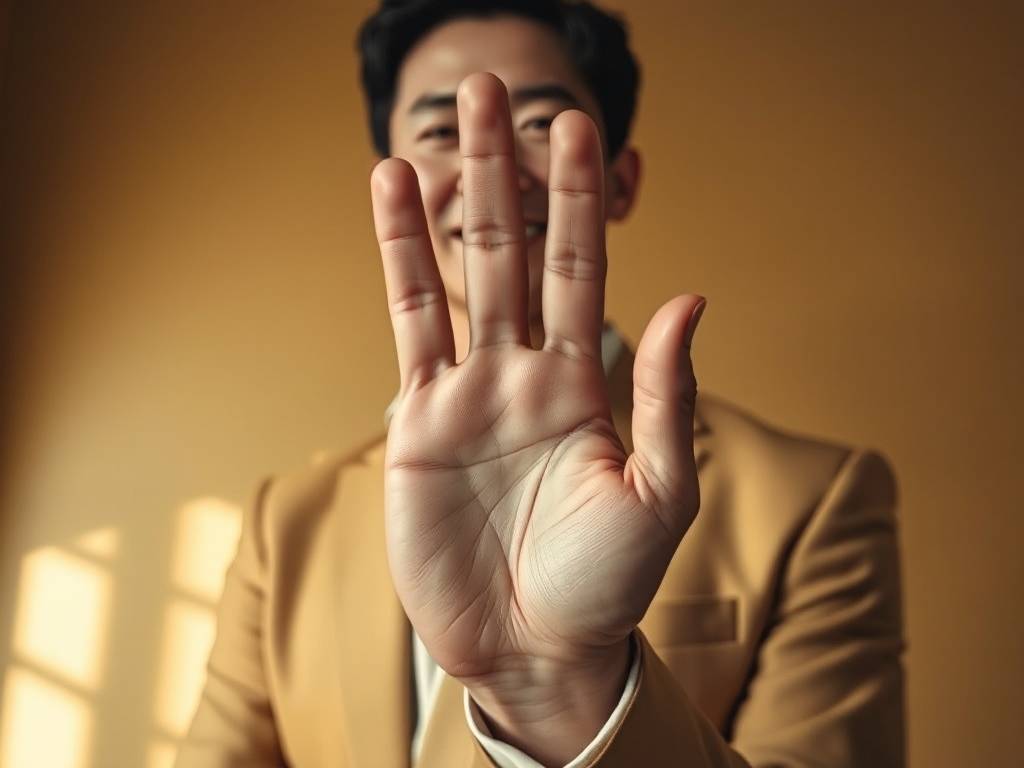 有四条手纹线的人图片 理财力强事事顺心如意