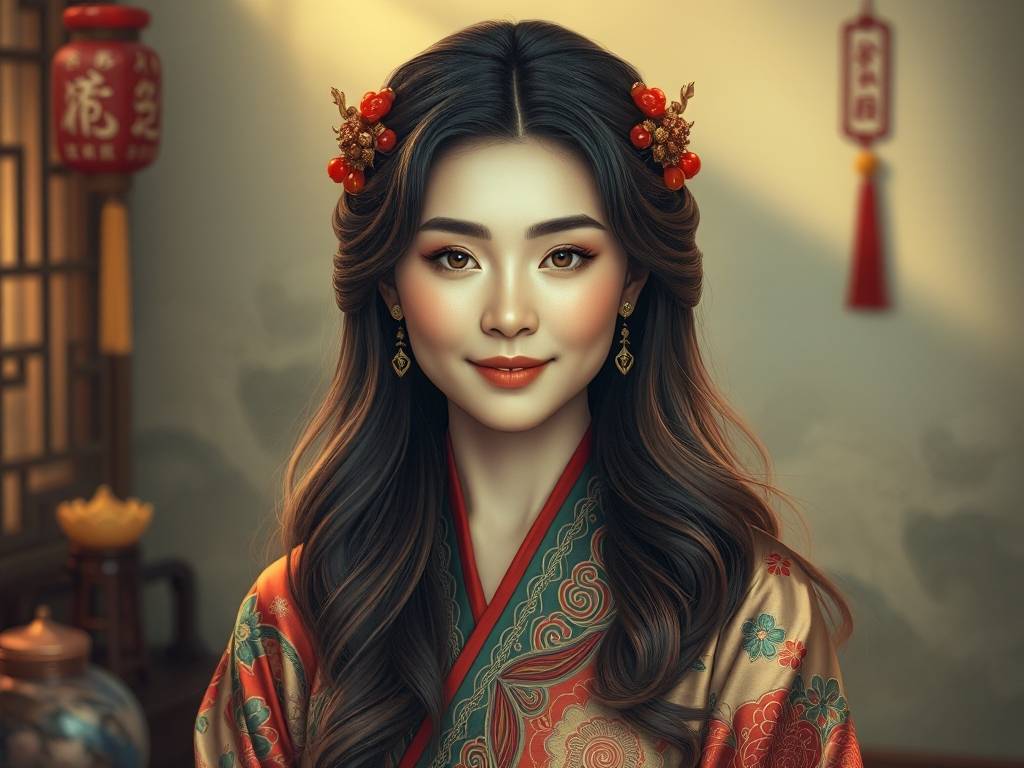有(yǒu)福气的面相女 眉(méi)毛细长头发浓密