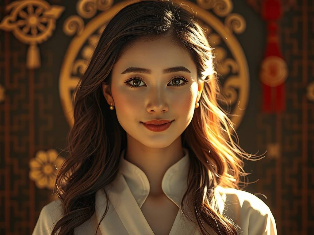 有(yǒu)福气的面相女 眉(méi)毛细长头发浓密