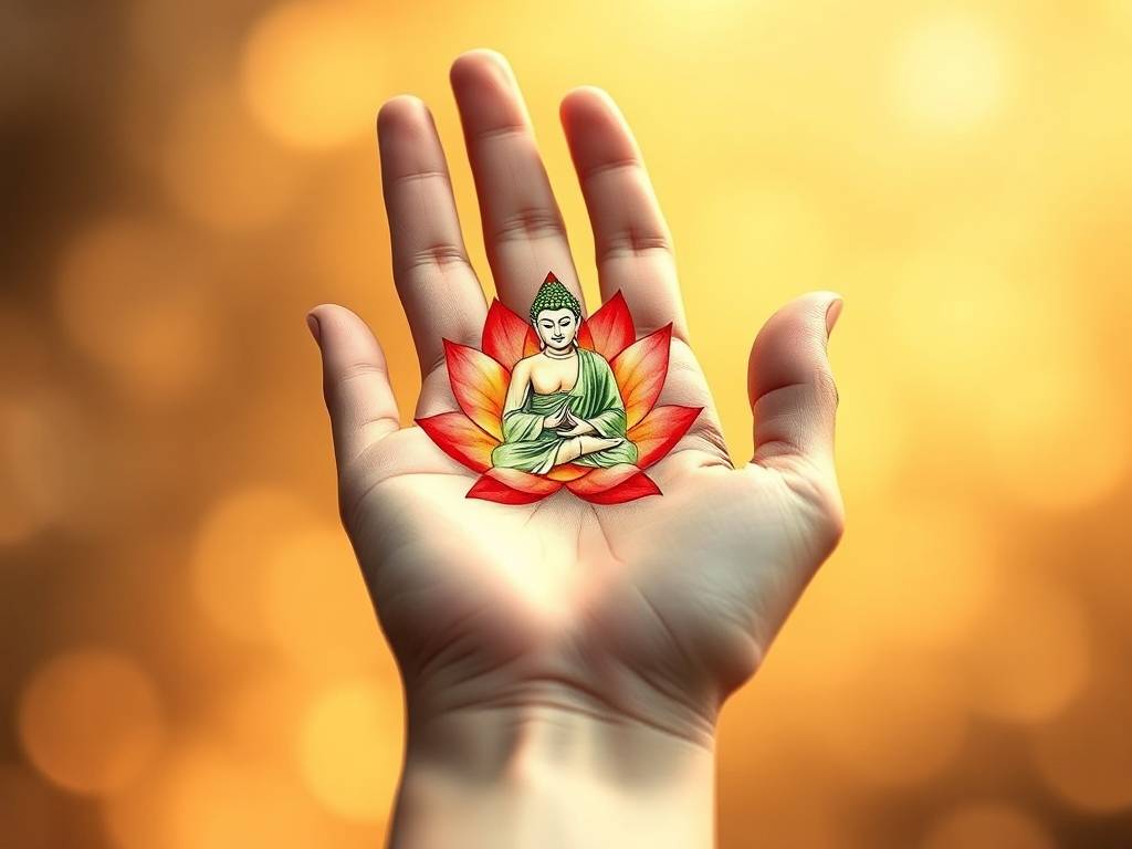 与佛有緣(yuán)的手相莲纹 与佛道有緣(yuán)的手纹