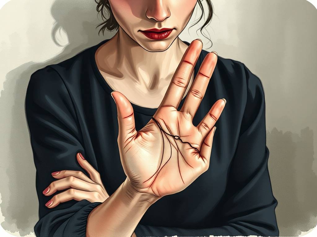 女人右手婚姻线分叉图解 情感波折大容易早婚