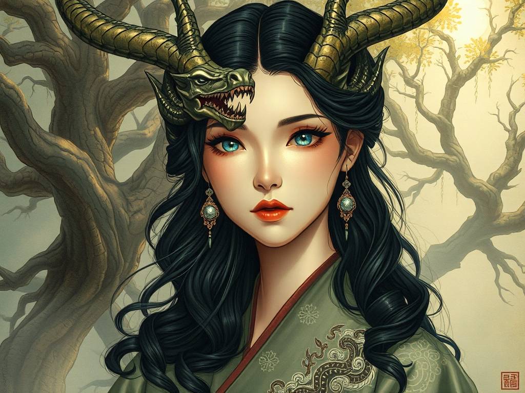 女人龙角骨面相图解