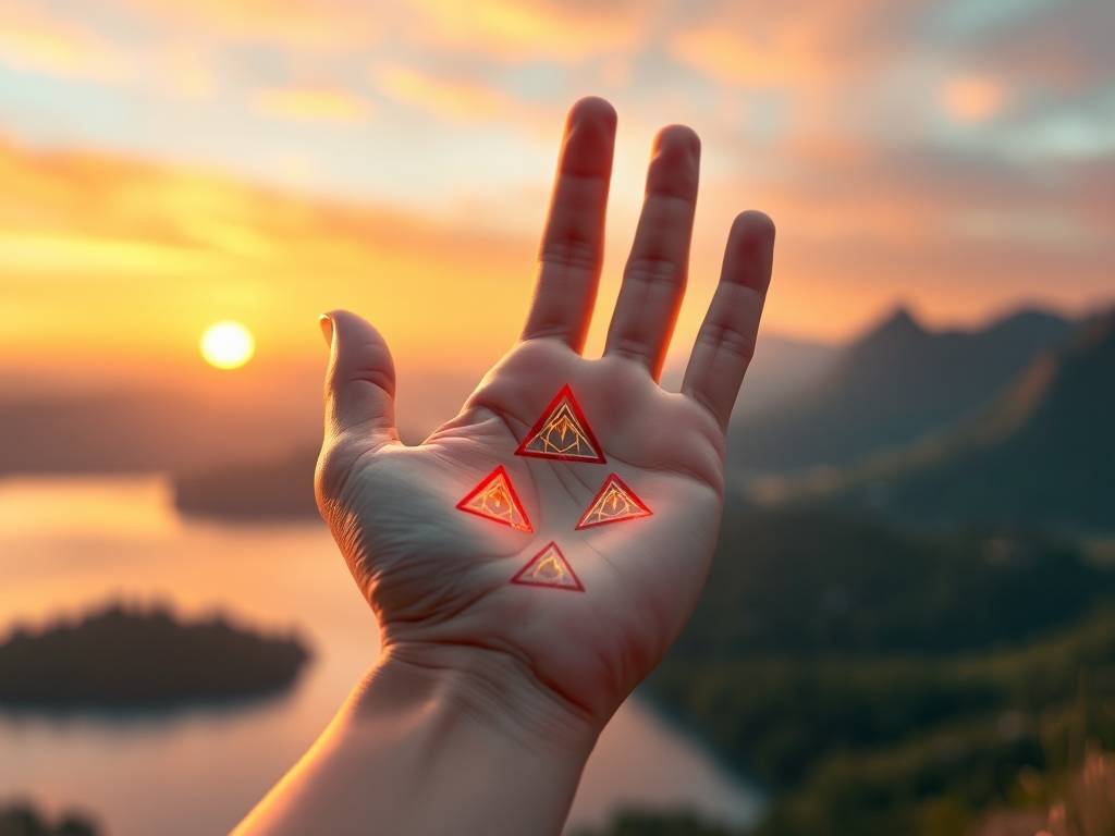 手掌心有好几个三角纹 好运到财富兴事业旺