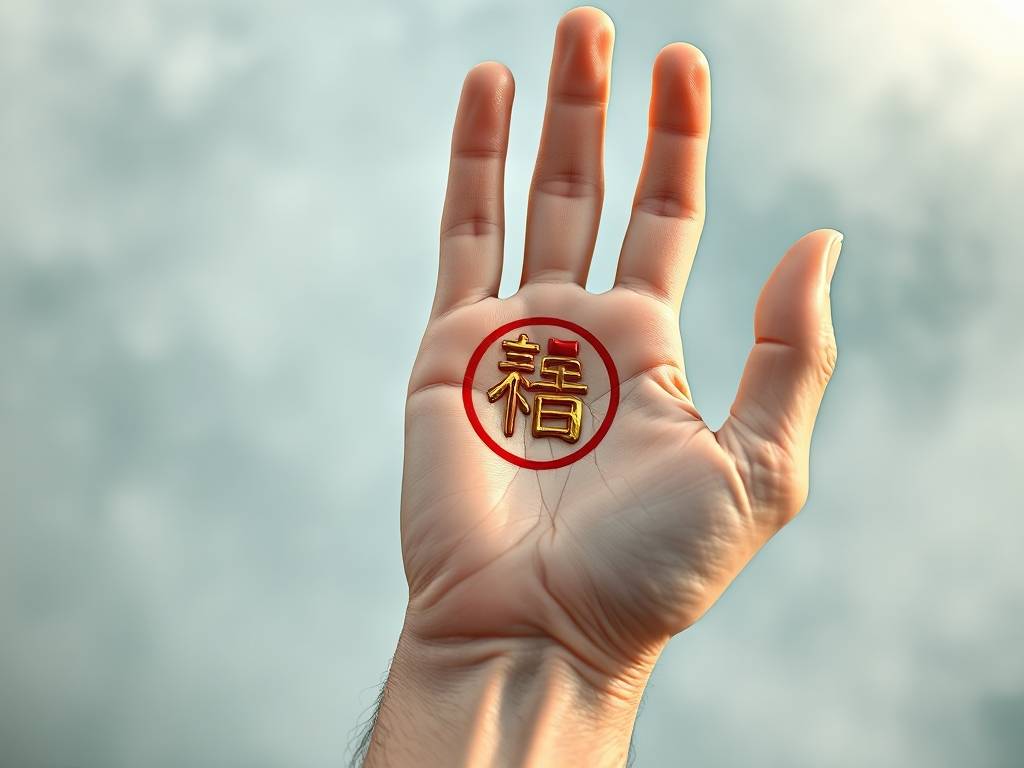 有官印的手相图解 一生幸运官星助力