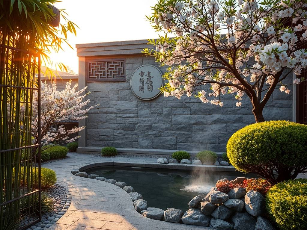 庭院风水墙图片大全