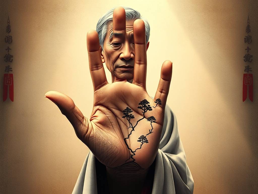 手相命运线分叉图解 晚年财动递增为好叉
