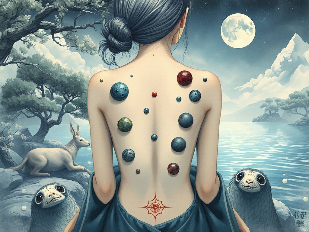 女人后背的痣的命运图 后背上各个部位痣的图解