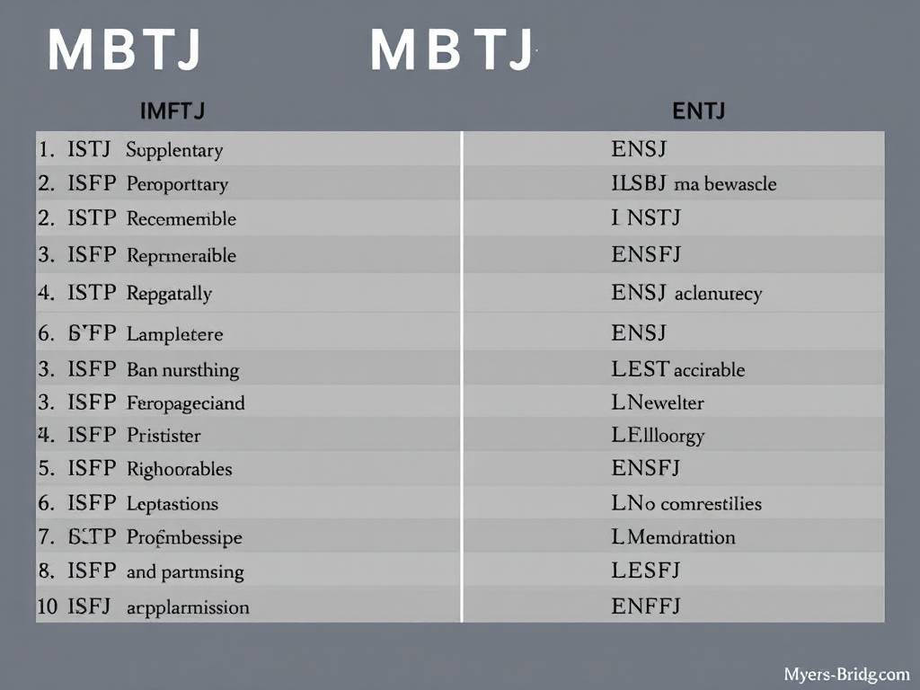 mbti十六型(xíng)人格配对表