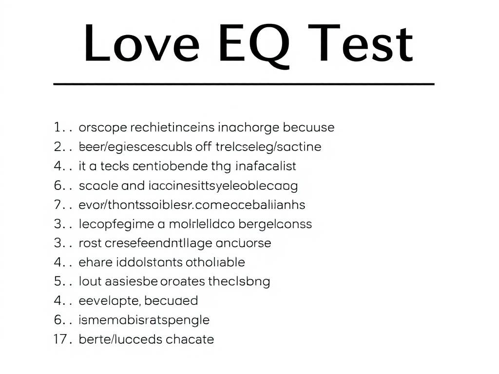 测一测你的爱情EQ！