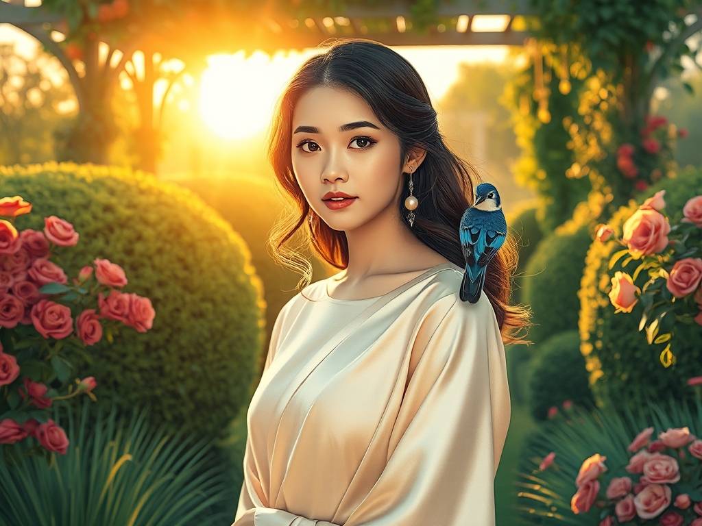 鹅蛋脸面相女 善良温柔名利双收
