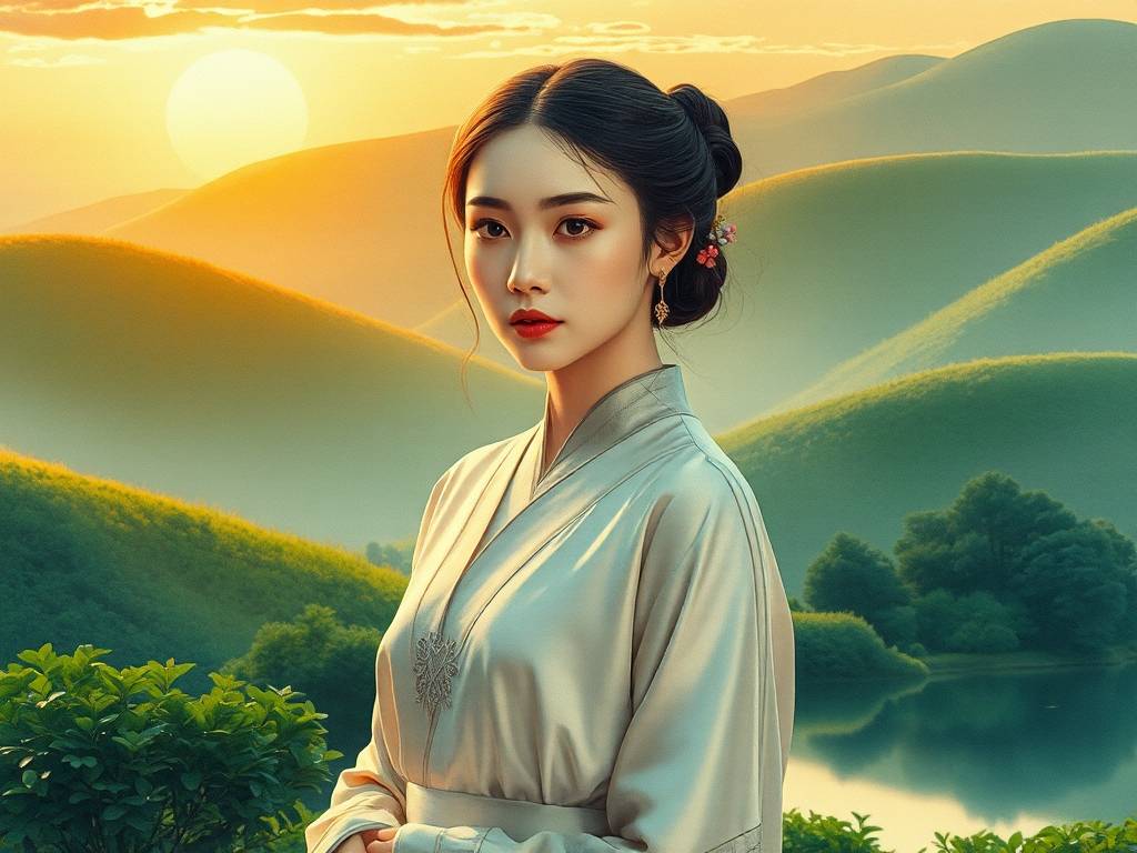 交加眉的女人