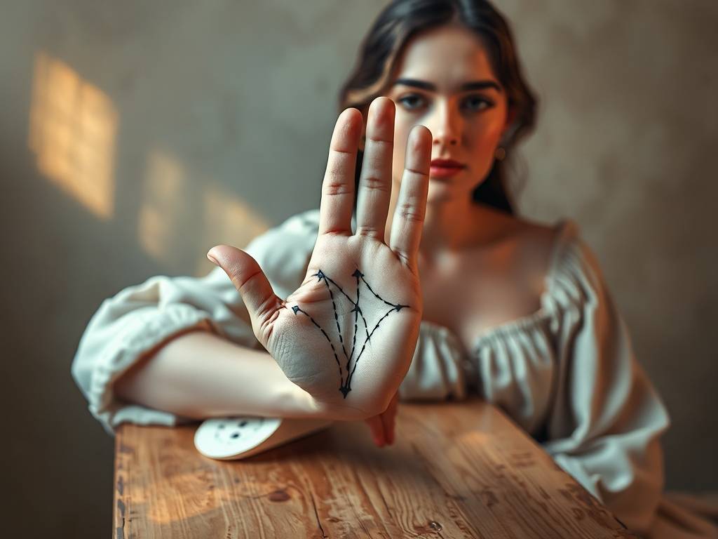稀有女生手掌有四条线 寓意有福气的手相解析