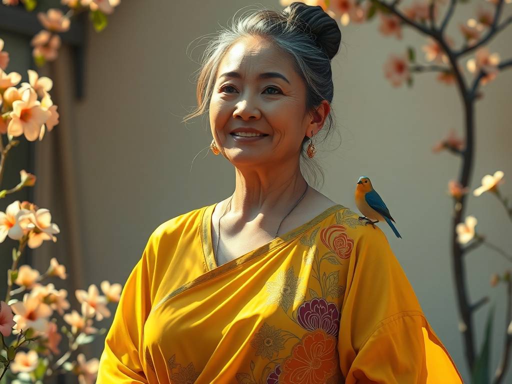 双下巴很明显的女人 自(zì)信超脱快乐生活(huó)