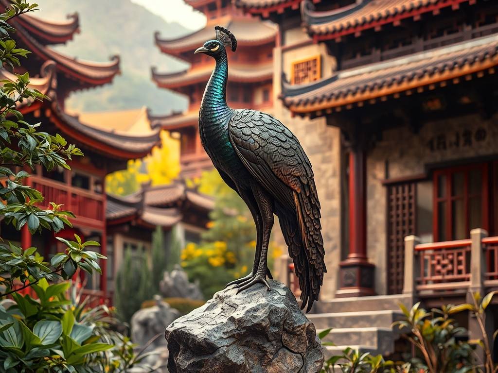 铜孔雀摆件风水