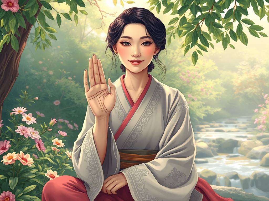 女人左手有两条生命线图解 身体安康福寿绵绵