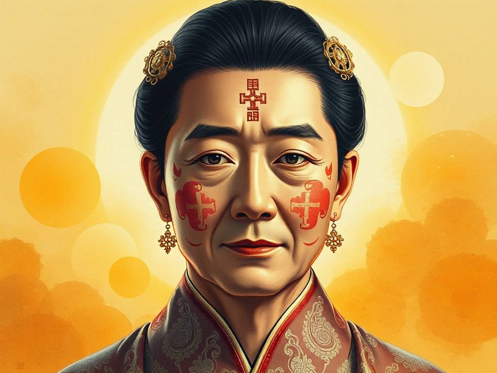 脸上富贵纹 十字纹富贵双全