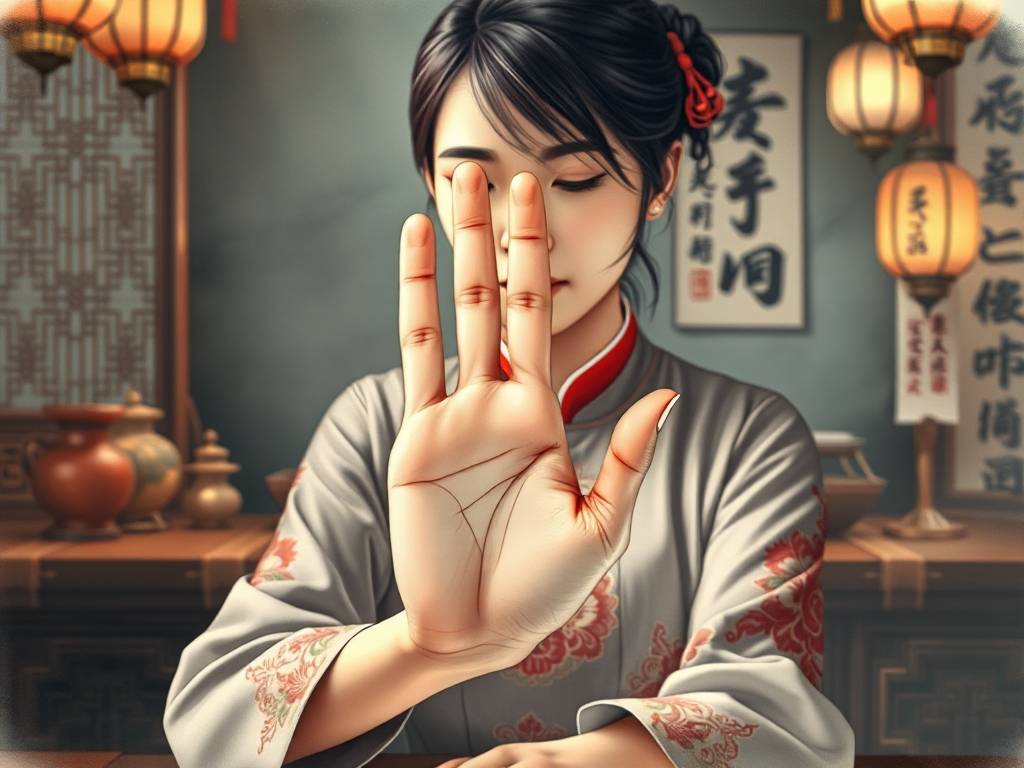 手掌怎么看相测命 事业线断掌纹的女人