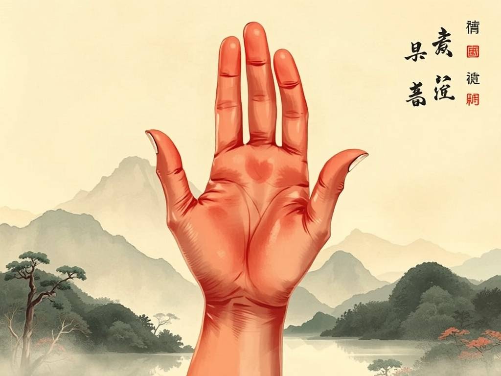 大吉的手相 掌厚实红润健康长寿