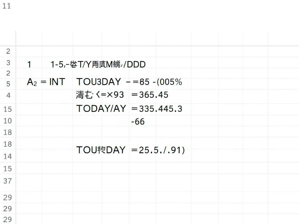 出生日期计算年龄公式excel