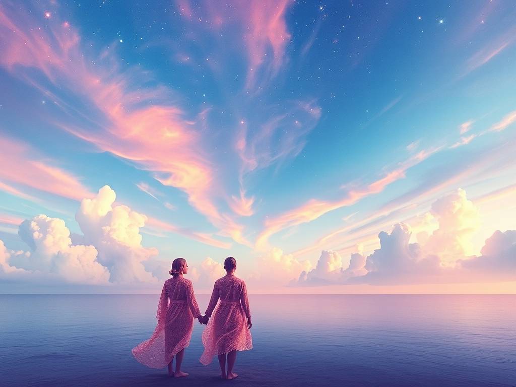 梦见天空好美
