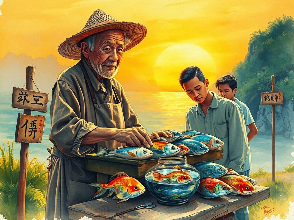 梦见有人卖鱼