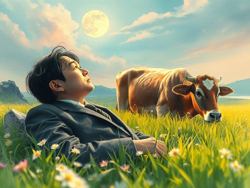 做梦梦见牛吃草，财运能得贵人相助