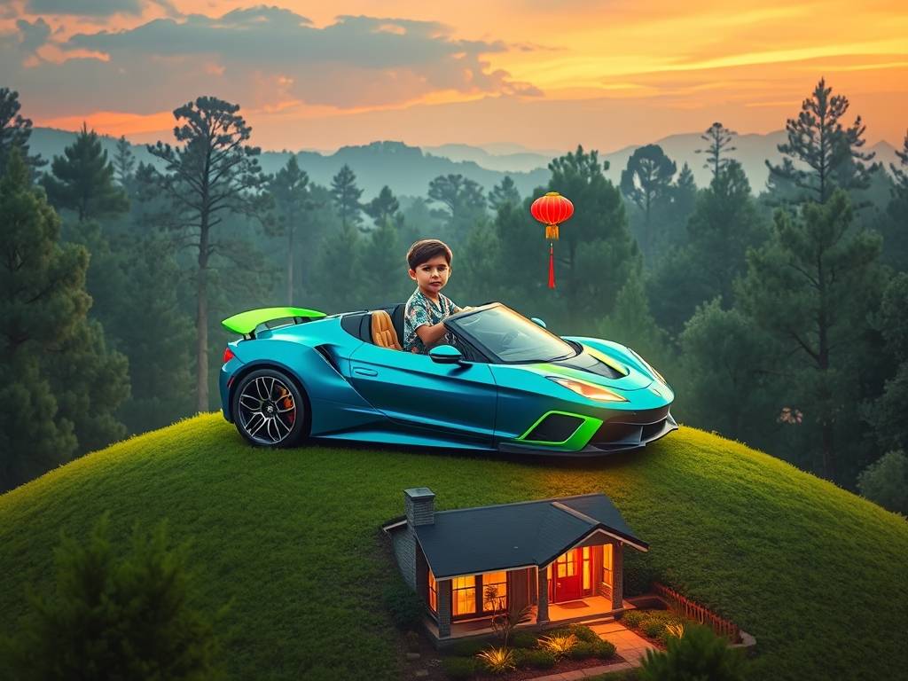 梦见小孩开车，提示财位在正南方