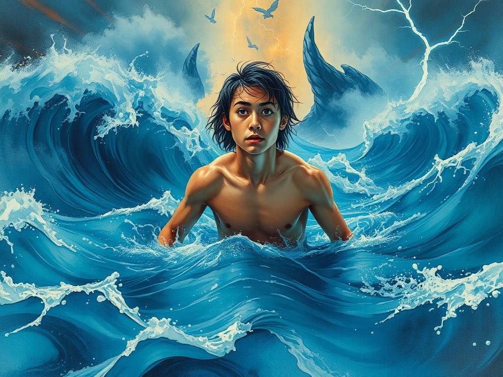 梦见发洪水自己在水里游泳